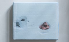 33_Lee Kit, Still life, 2018. Acrilico, emulsione, inchiostro inkjet e matita su cartone. Courtesy l'artista e galleria Massimo De Carlo, MilanoLondraHong Kong.