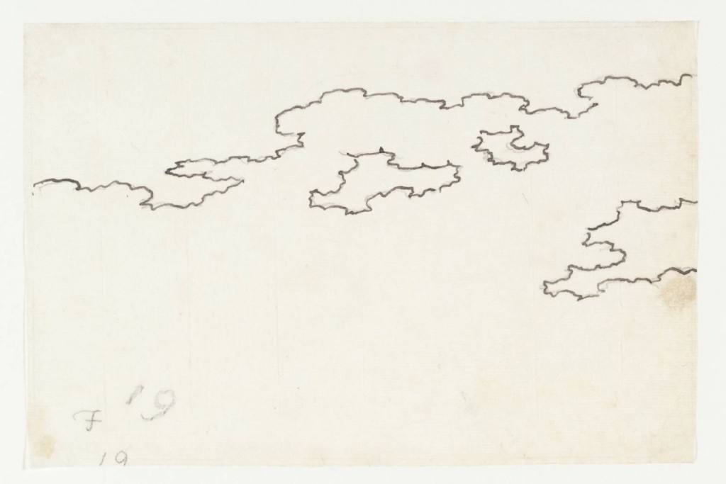 Alexander Cozens, A Schematic Cloud Study, Graphite and ink on paper, 121 × 183 mm Photo © Tate. CC-BY-NC-ND 3.0 (Unported)